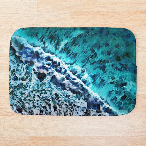 Item preview, Ocean bathmat lanscape in French impressionists style (watercolor) designed and sold by AnnaMelekhina.