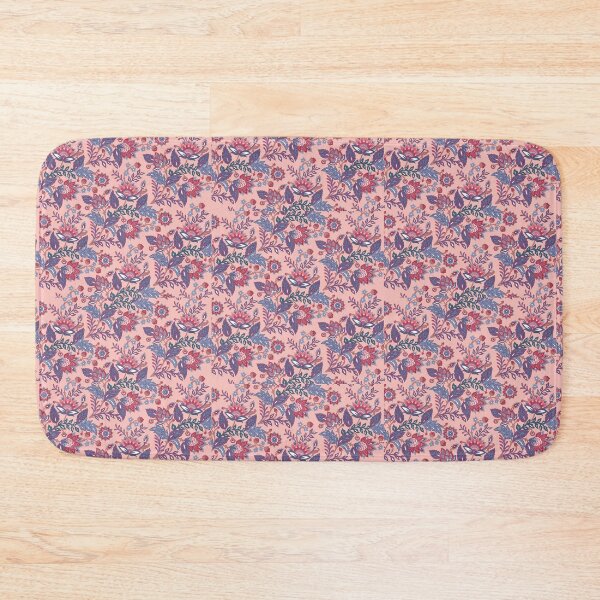 Item preview, Pink florals on beige designed and sold by Geetika Batra.