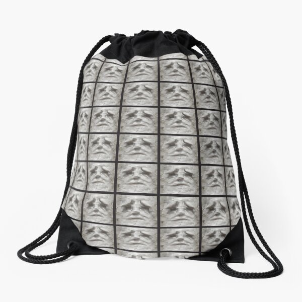 WesterosCraft Worried Face Weirwood Tree Emoji Pixel Art Icon Drawstring Bag
