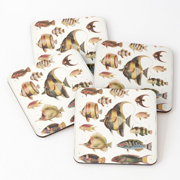 Item preview, Adolphe Millot - Poissons des coraux - French vintage zoology poster designed and sold by DejaVuStudio.