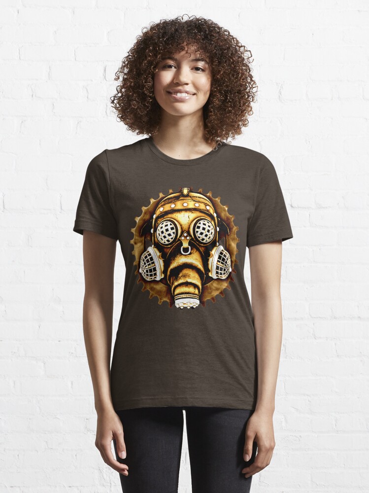 Alternate view of Steampunk/Cyberpunk Gas Mask #1D Steampunk T-Shirts Essential T-Shirt