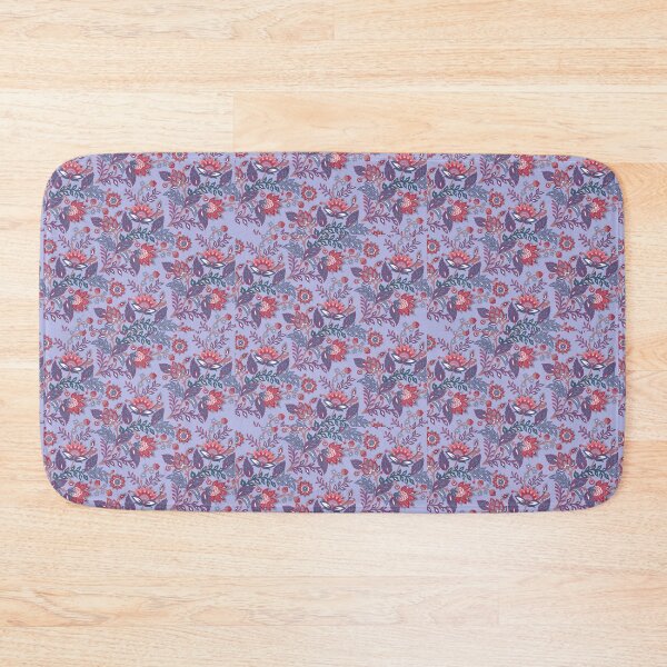 Item preview, Pink florals on purple designed and sold by Geetika Batra.