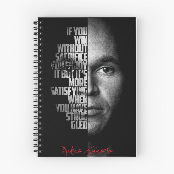 Item preview, Black and white Andres Iniesta Quote. designed and sold by Enea Kelo.