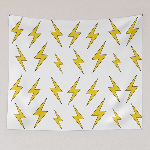 Item preview, Yellow Aesthetic Lightning Bolts designed and sold by Aryeh Studio.