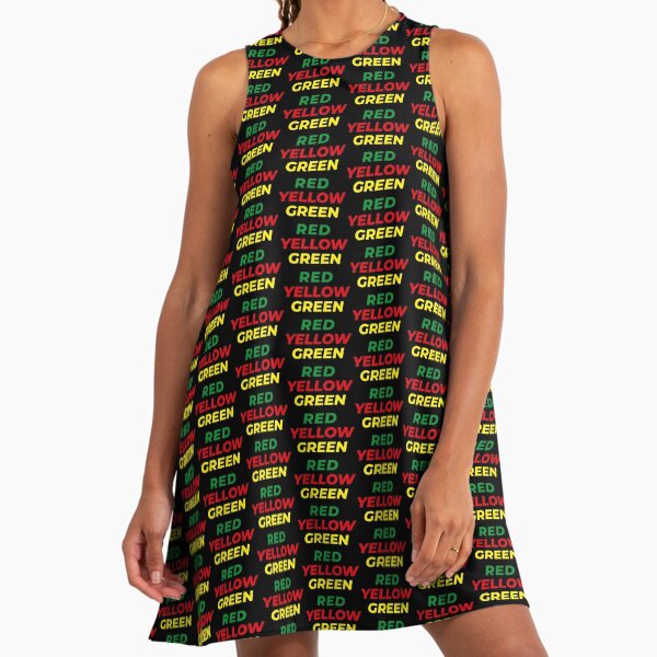 red green yellow dress Final Sale Plus Size Dress with High Slit in Green, Yellow, and Red main image 1