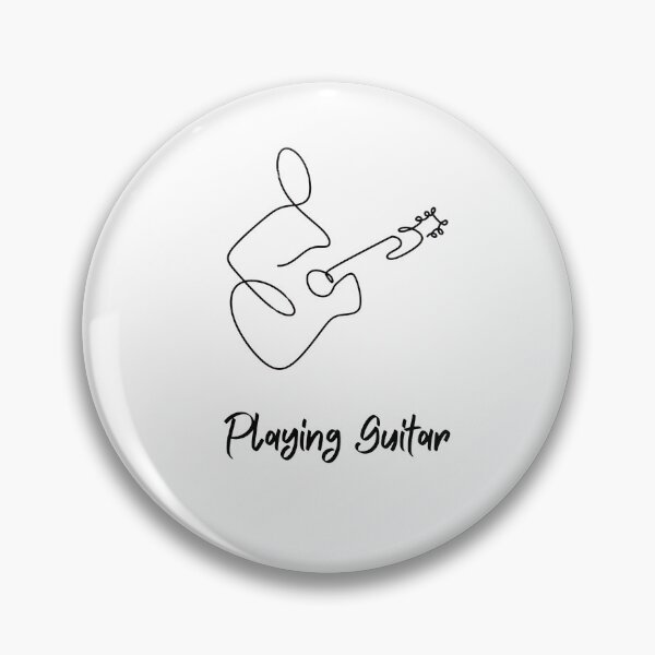 Item preview, Playing Guitar Line Drawing designed and sold by ChartGifts.