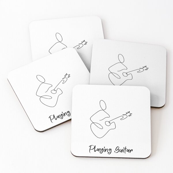 Item preview, Playing Guitar Line Drawing designed and sold by ChartGifts.