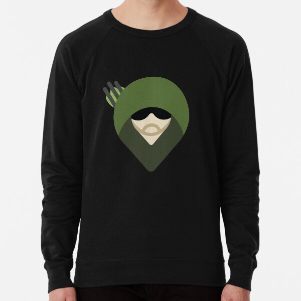 Oliver Queen aka Green Arrow of Arrowverse Location Pin Graphic Icon Lightweight Sweatshirt