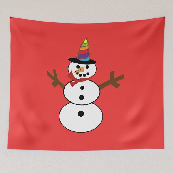 Item preview, Unicorn Snowman Winter Christmas designed and sold by JAZTshirt.