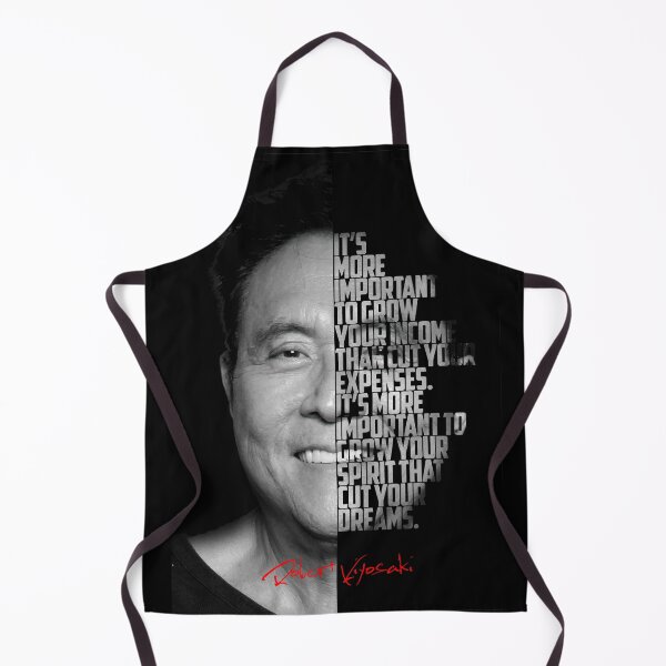 Item preview, Black and white Robert Kiyosaki Rich Dad Poor Dad quote. designed and sold by Enea Kelo.