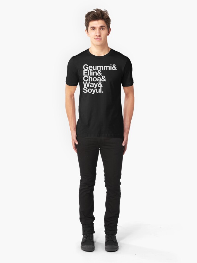 Alternate view of Crayon Pop goes Helvetica Slim Fit T-Shirt