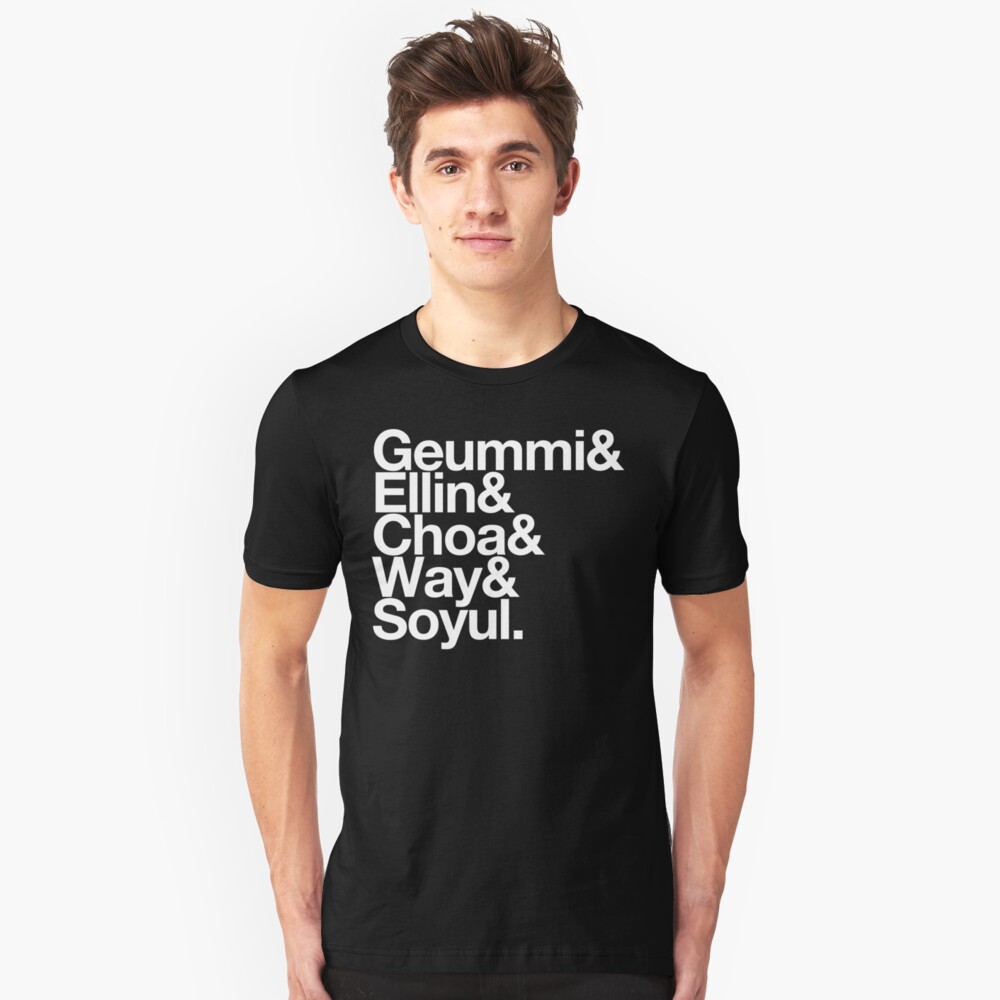 Crayon Pop goes Helvetica Slim Fit T-Shirt