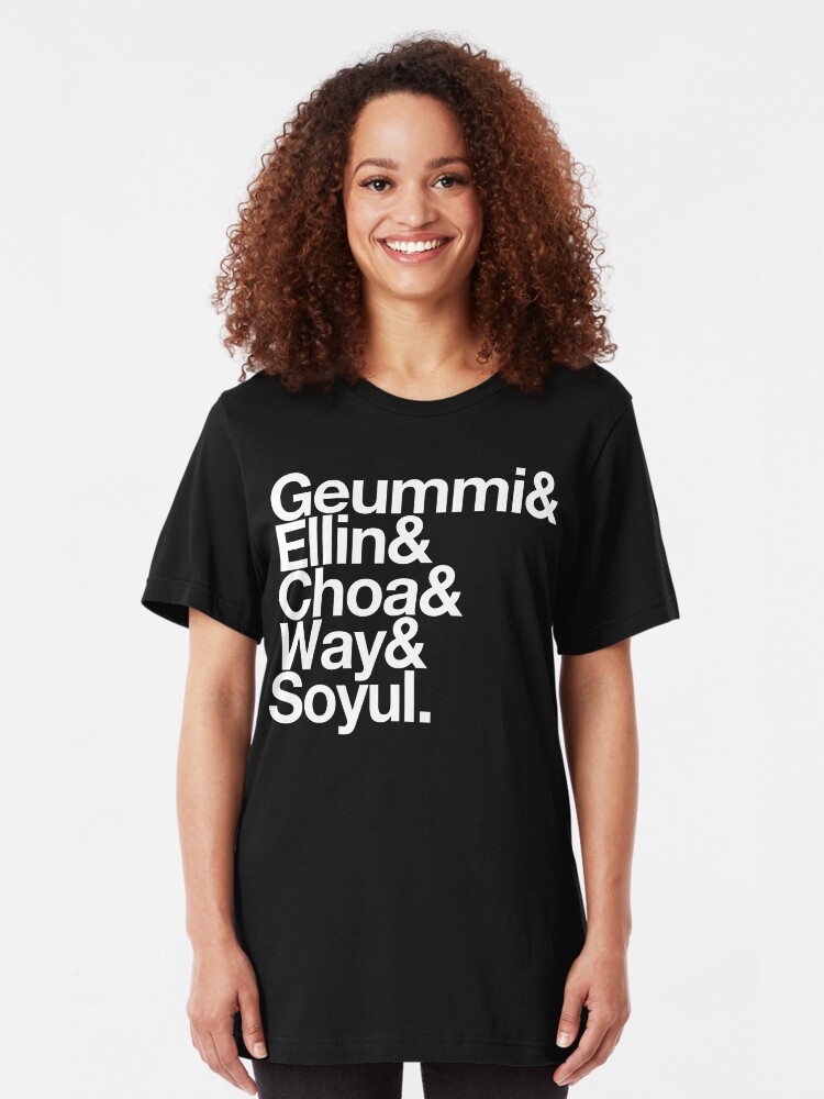 Alternate view of Crayon Pop goes Helvetica Slim Fit T-Shirt