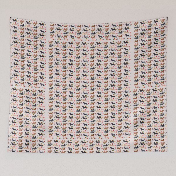 Item preview, Christmas dachshund pattern designed and sold by TheDachshund.
