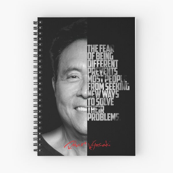 Item preview, Black and white Robert Kiyosaki Rich Dad Poor Dad quote. designed and sold by Enea Kelo.