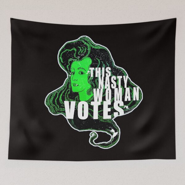 Item preview, This Nasty Woman Votes Retro Vintage Art Green designed and sold by CodyNorris.