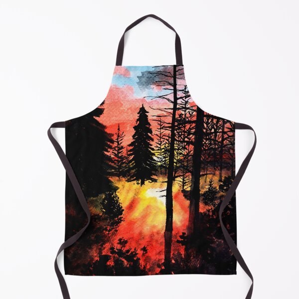 Item preview, forest glow watercolor painting designed and sold by artjojo.