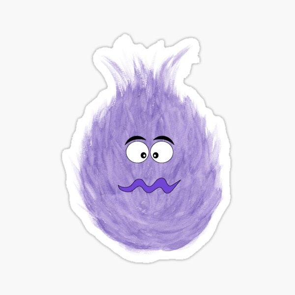 Purple Fuzzie Sticker