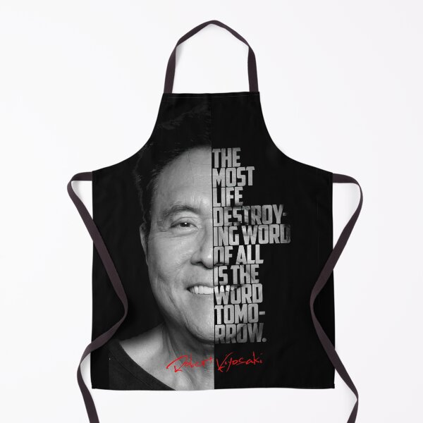 Item preview, Black and white Robert Kiyosaki Rich Dad Poor Dad quote. designed and sold by Enea Kelo.