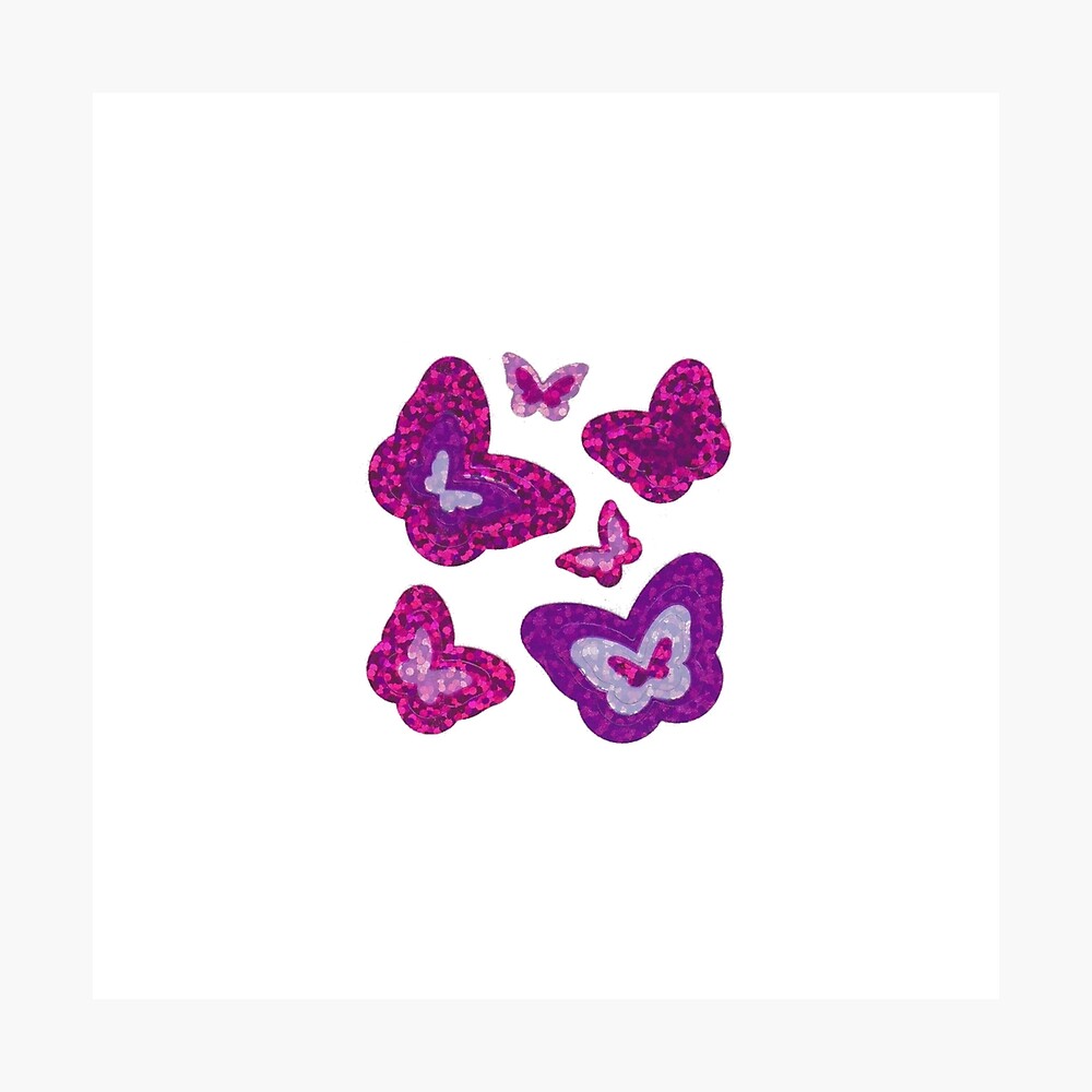 y2k butterfly stickers poster by playbunni redbubble