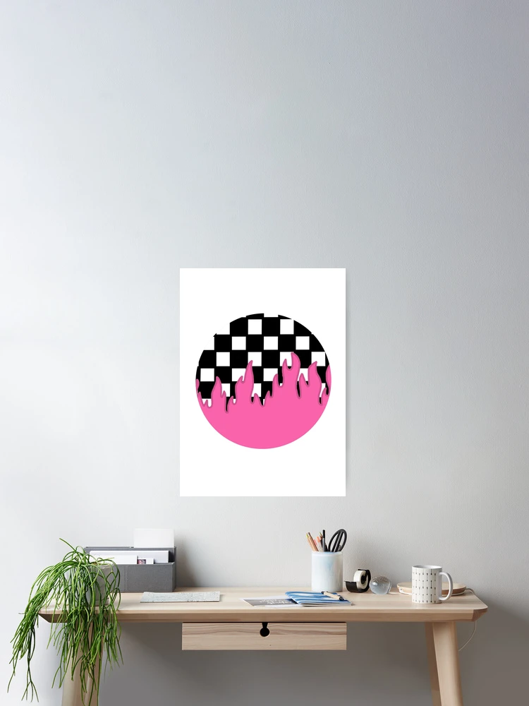 Thumbnail 2 of 3, Poster, checkered fire designed and sold by RMSdesigns.