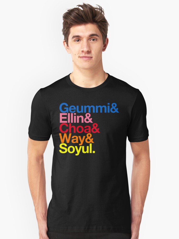 Alternate view of Crayon Pop goes Helvetica (Color) Slim Fit T-Shirt