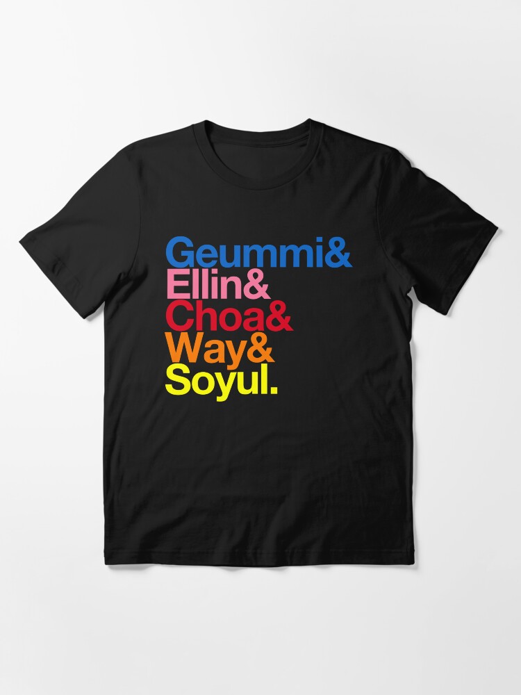 Thumbnail 2 of 7, Essential T-Shirt, Crayon Pop goes Helvetica (Color) designed and sold by merimeaux.