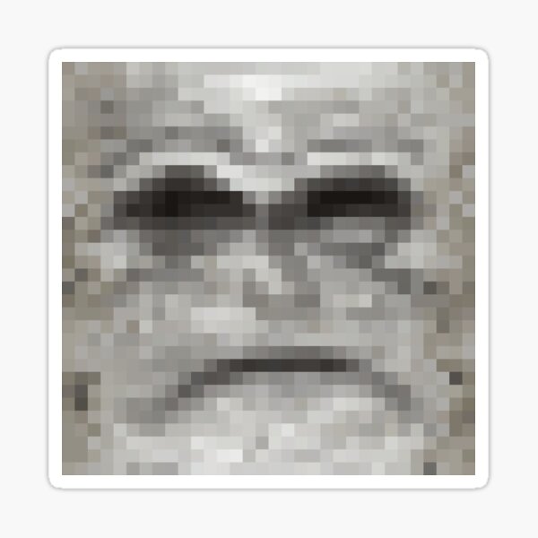 WesterosCraft Grumpy Face Weirwood Tree Emoji Pixel Art Icon Sticker