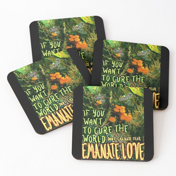 Item preview, Mushroom Skeleton “Emanate Love” Ram Dass Quote designed and sold by soultinted.