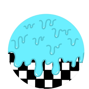 Artwork thumbnail, checkered blue drip by RMSdesigns