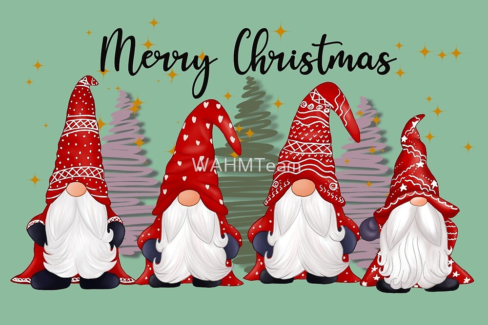Merry Christmas Gnomes by WAHMTeam