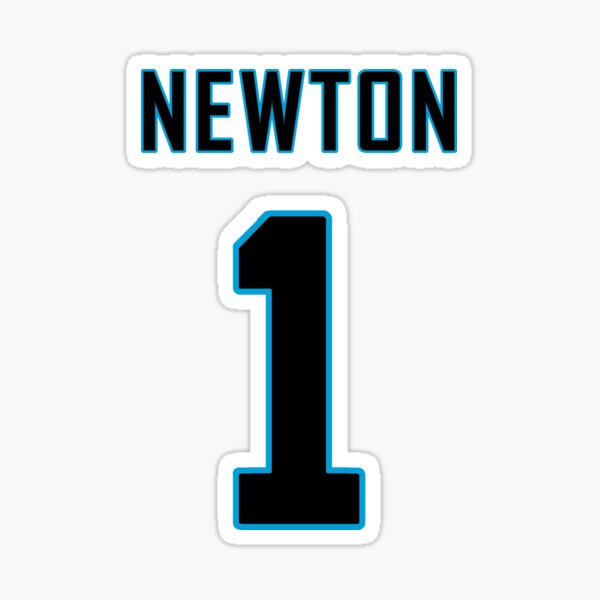 Round # 1 Panthers Colors Sticker (decal cam newton number)