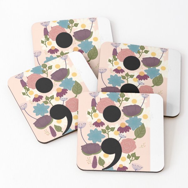 Item preview, floral semi-colon designed and sold by RMSdesigns.
