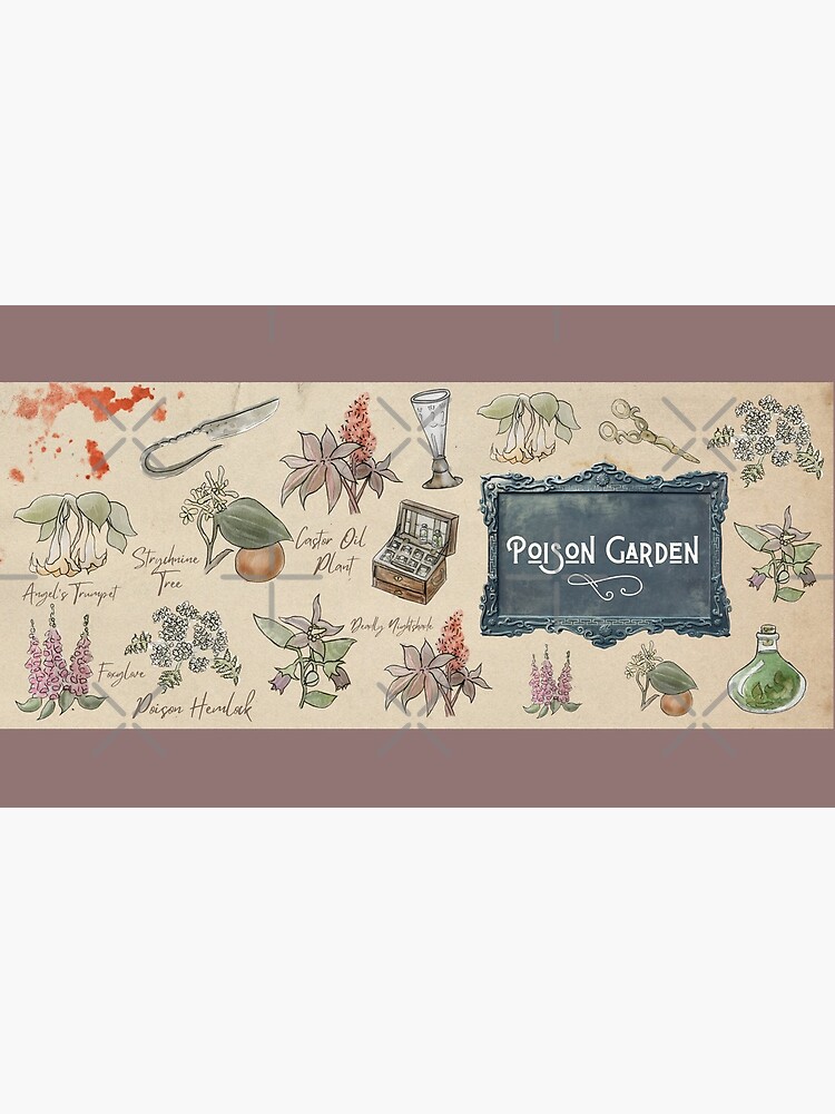 Poison Garden Illustration in Watercolor by WitchofWhimsy