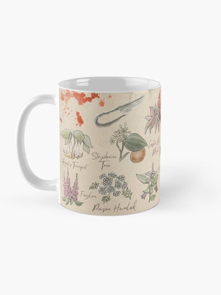 Alternate view of Poison Garden Illustration in Watercolor Mug