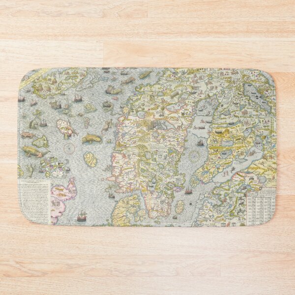Item preview, Vintage Map of Scandinavia with Mythical Creatures designed and sold by Vintage Wall Art.