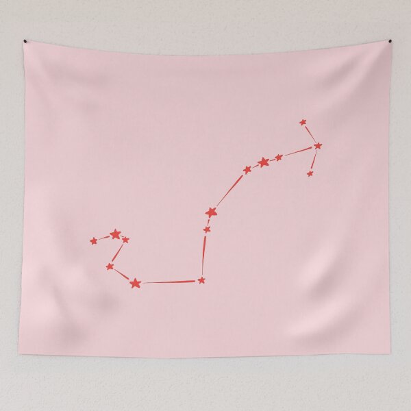 Item preview, minimalist scorpio constellation in red and pink designed and sold by neopop.