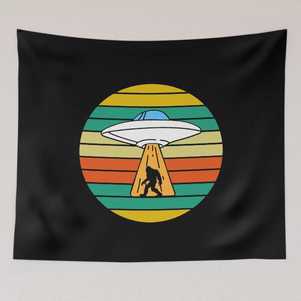 Item preview, UFO Beaming up Bigfoot designed and sold by Statement-Teez.