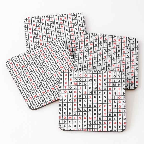 Item preview, Kinky Word Search Black and Red Font designed and sold by KinkShoppe.