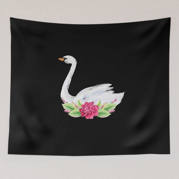 Item preview, Swan with Flowers designed and sold by Ibu83.