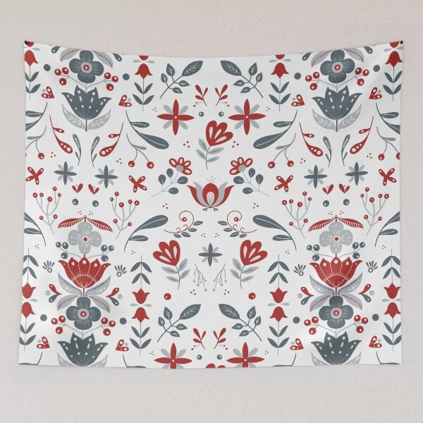 Item preview, Scandinavian Folk Flower Pattern designed and sold by NordicStudio.