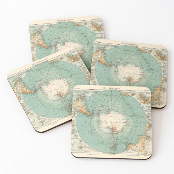 Item preview, Vintage Map of Antarctica, 1912 designed and sold by Vintage Wall Art.