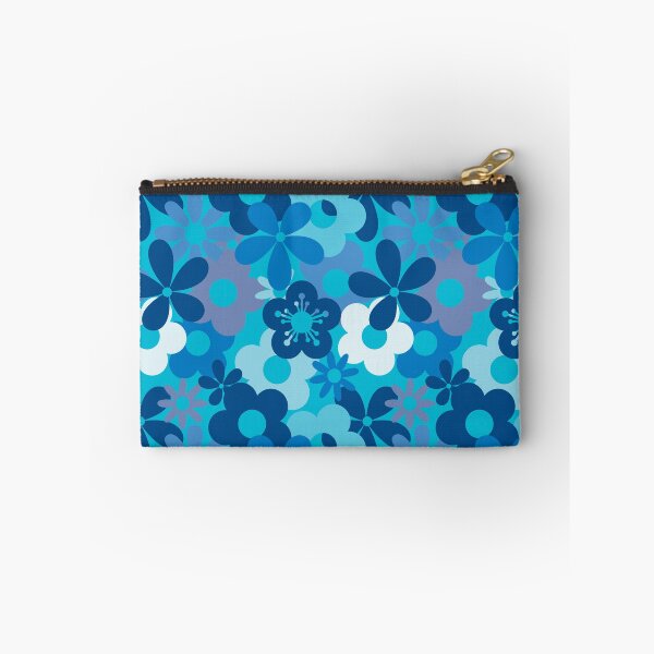 Item preview, Beautiful Cool Blues Flower Power Seamless Pattern Print designed and sold by ClaudiaFlores.