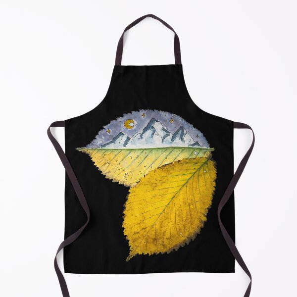 Item preview, Watercolor Mountains Autumn / Dark / Watercolor Mountain Leaf / Autumn Leaves / Leaf / Fall / Mountains / Realistic / Night Sky / Stars / Sticker designed and sold by AnnaWander.
