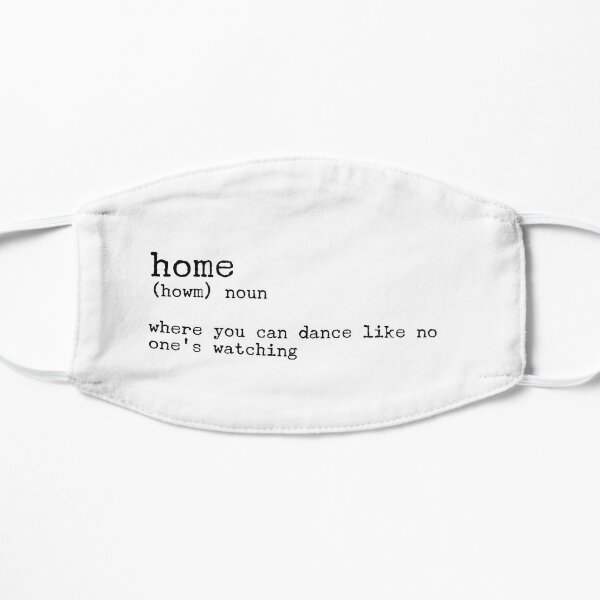 home (noun) | black Flat Mask