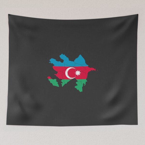 Item preview, Azerbaijan Flag Map with regions designed and sold by Alo.