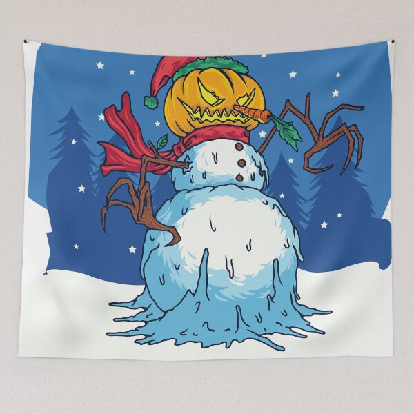 Item preview, Scary Snowman Pumpkin head  designed and sold by EveryoneApparel.