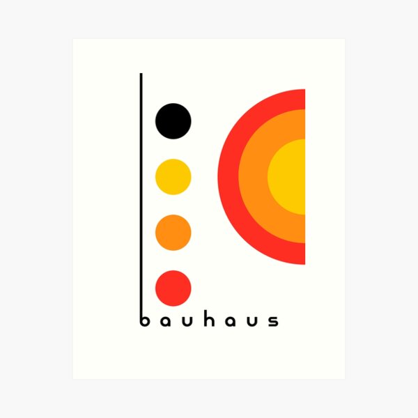 Círculos de la Bauhaus Lámina artística