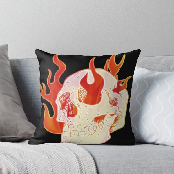 Item preview, Flaming Skull Face designed and sold by hempress.