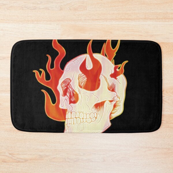 Item preview, Flaming Skull Face designed and sold by hempress.